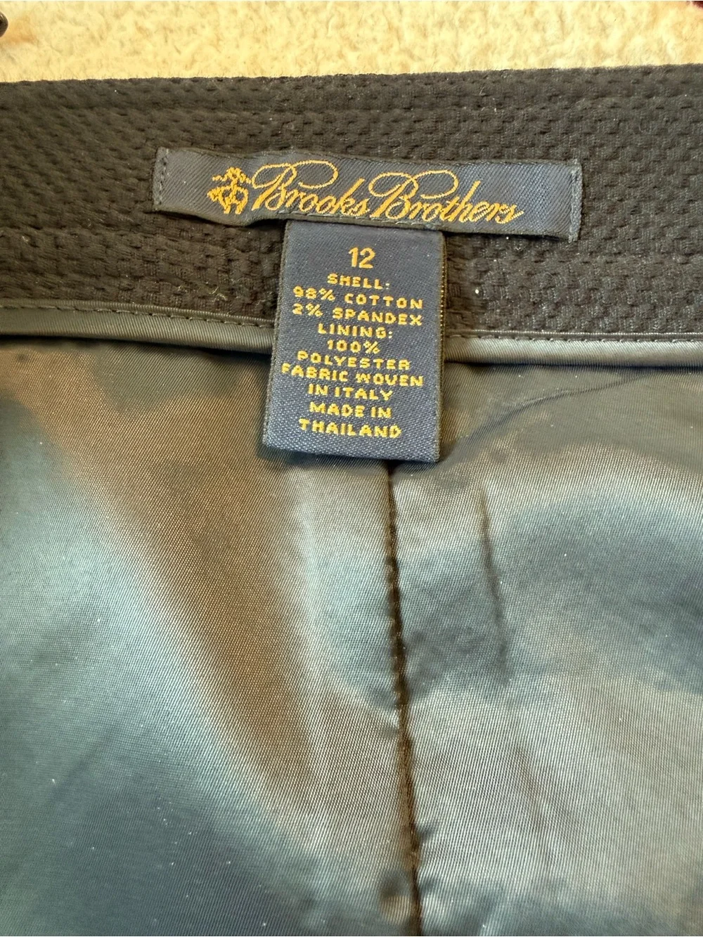 Brooks Brothers Textured Cotton Blazer Sweater Blazer Skirt Set Size 12 Career - Picture 13 of 16
